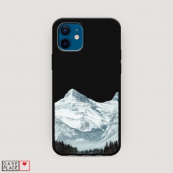 Матовый силиконовый чехол Горы арт 1 на iPhone 12