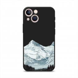 Матовый силиконовый чехол Горы арт 1 на iPhone 13 mini