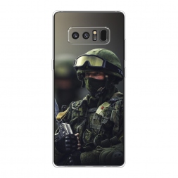 Силиконовый чехол Солдат на Samsung Galaxy Note 8