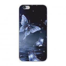 Силиконовый чехол Кристальные бабочки на iPhone 6