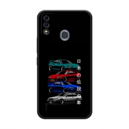 Матовый силиконовый чехол JDM Legend cars на Itel A48