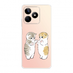 Силиконовый чехол Пухлые котики на Realme C53