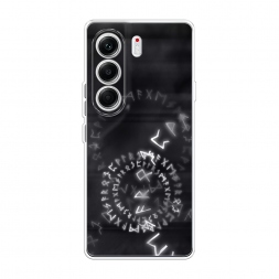 Силиконовый чехол Руны на Tecno Camon 40 Pro