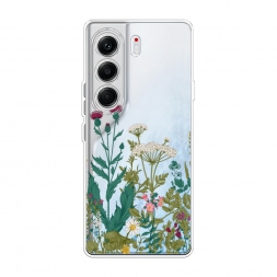 Силиконовый чехол Дикие полевые цветы на Tecno Camon 40 Pro