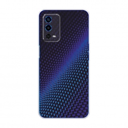 Силиконовый чехол Синий карбон на Oppo A55 4G