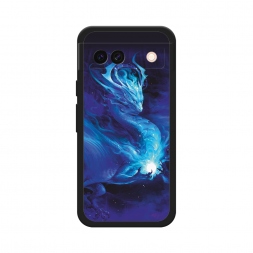 Матовый силиконовый чехол Лунный дракон на Google Pixel 8A