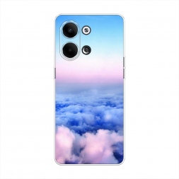 Силиконовый чехол Облака на Oppo Reno 9