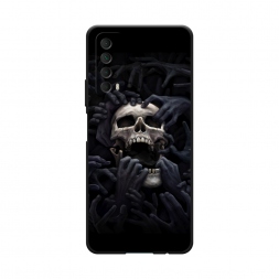 Матовый силиконовый чехол Череп 29 на Huawei P Smart 2021