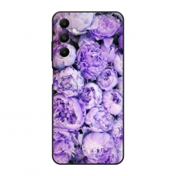 Матовый силиконовый чехол Пионы сиреневые на Samsung Galaxy A05s