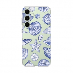 Силиконовый чехол Морской паттерн на Samsung Galaxy S25 Plus