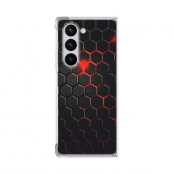 Силиконовый чехол Фон соты красные на Samsung Galaxy Z Fold 6