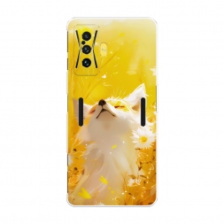 Силиконовый чехол Лиса в поле на Xiaomi Poco F4 GT