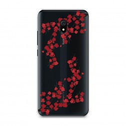 Силиконовый чехол Красная сакура на Xiaomi Redmi 8A