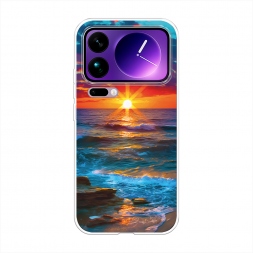 Силиконовый чехол Море на фоне заката на Xiaomi 17 Pro Max