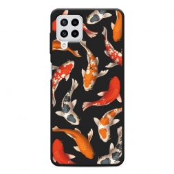 Матовый силиконовый чехол Рыбки карпы кои на Samsung Galaxy M22