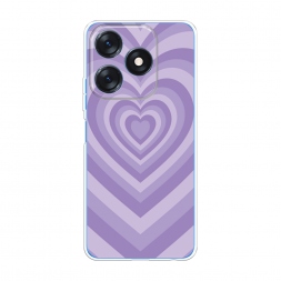 Силиконовый чехол Violet heart latte на Tecno Spark 10 4G