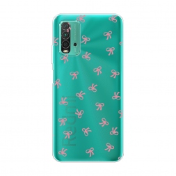 Силиконовый чехол Маленькие розовые бантики на Xiaomi Redmi 9T