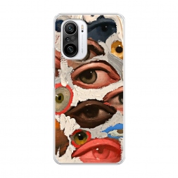 Силиконовый чехол Глаза масляная живопись на Xiaomi Poco F3