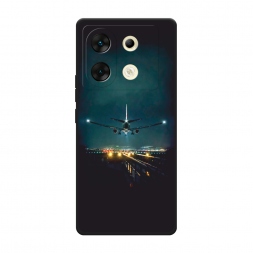 Матовый силиконовый чехол Ночной рейс на Infinix Zero 30 5G