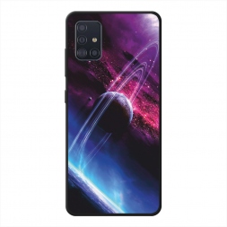 Матовый силиконовый чехол Космос 17 на Samsung Galaxy A51