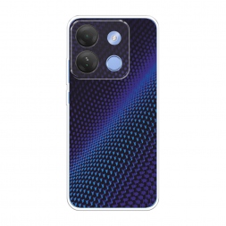 Силиконовый чехол Синий карбон на Infinix Smart 7 HD