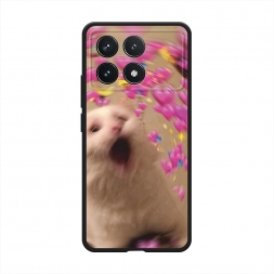 Матовый силиконовый чехол Любвеобильный котик на Poco F6 Pro