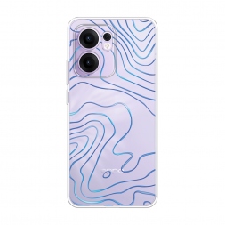 Силиконовый чехол Blue lines на Oppo Reno 13F