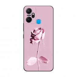 Матовый силиконовый чехол Роза в краске на Infinix Smart 6 Plus