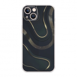 Силиконовый чехол Золотистые изгибы на iPhone 13
