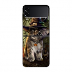 Силиконовый чехол Кот на Хэллоуин на Samsung Galaxy Z Flip 3