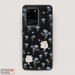Матовый силиконовый чехол Gentle cats на Samsung Galaxy S20 Ultra