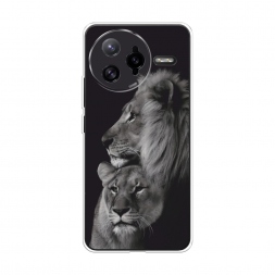 Силиконовый чехол Лев и львица на Xiaomi Poco F7 Ultra
