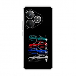 Силиконовый чехол JDM Legend cars на Realme GT 6T