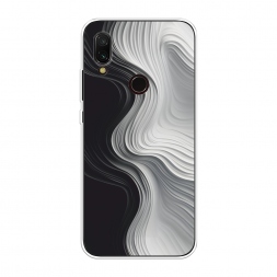 Силиконовый чехол Чёрно-белые волны на Xiaomi Redmi 7