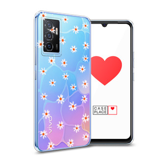 Силиконовый чехол Ромашки рисунок на Vivo Y75 4G