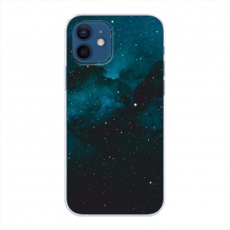 Силиконовый чехол Синий космос на iPhone 12 Pro