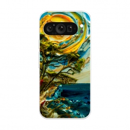 Силиконовый чехол Солнце живопись на Google Pixel 9 Pro