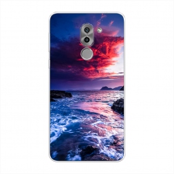 Силиконовый чехол Волны 1 на Honor 6X