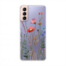 Силиконовый чехол Высокие цветы на Samsung Galaxy S21 Plus