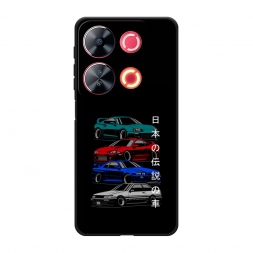 Матовый силиконовый чехол JDM Legend cars на Itel P65
