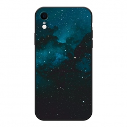 Матовый силиконовый чехол Синий космос на iPhone XR (10R)