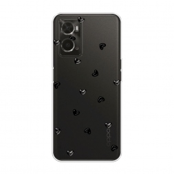 Силиконовый чехол Сердца на Oppo A96 4G