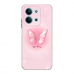 Матовый силиконовый чехол be free butterfly 1 на Poco C85 4G