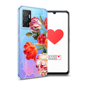 Силиконовый чехол Весенний букет на Vivo Y75 4G