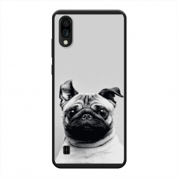 Матовый силиконовый чехол Ушастый мопс на ZTE Blade A71