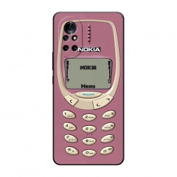 Матовый силиконовый чехол Розовая нокиа на Honor V40 Lite