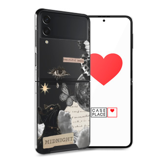 Силиконовый чехол midnight collage на Samsung Galaxy Z Flip 3