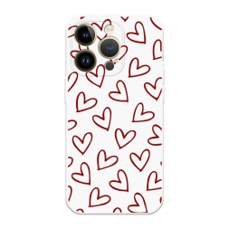 Soft touch ����� Little hearts doodles 2 �� iPhone 14 Pro Max