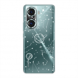 Силиконовый чехол Планеты в космосе на Honor 60 Pro