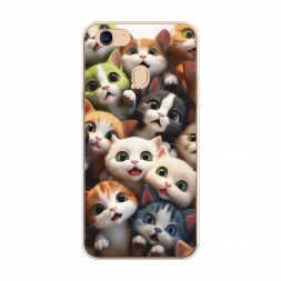 Силиконовый чехол Море котят на Oppo F5